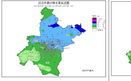 武汉降雨量分析图2021年8月11日