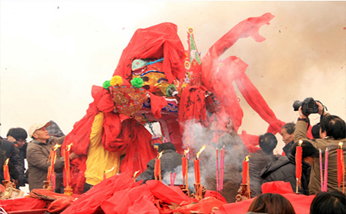 黄陂元宵节玩灯(采莲船+划船) 黄陂元宵节传统名俗活动