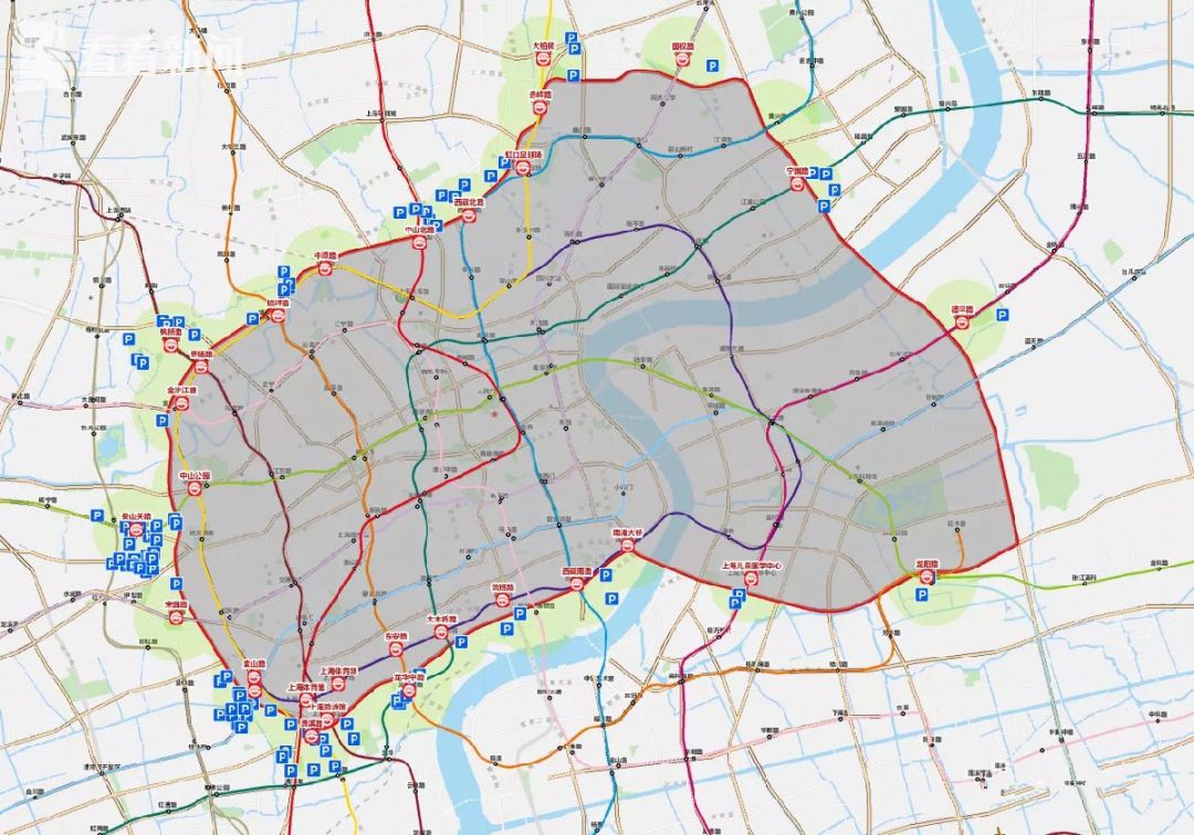 2021上海外牌限行时间和路段 (高架+内环地面)